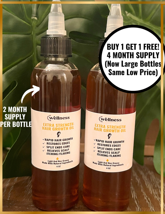 4 MONTH SUPPLY!😊 ( 2 MONTH SUPPLY IN EACH BOTTLE) 👍EXTRA STRENGTH HAIR GROWTH OIL-