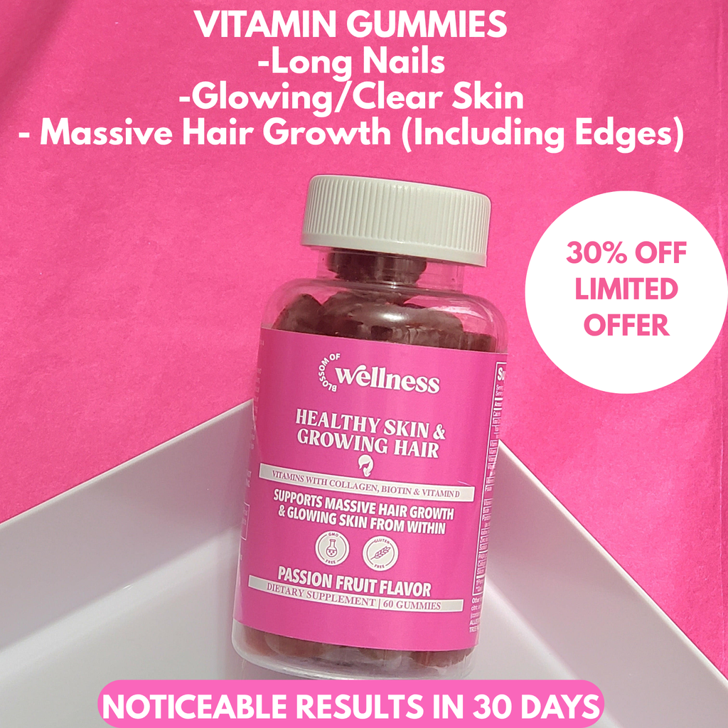 VITAMIN GUMMIES- GLOWING SKIN AND MASSIVE HAIR GROWTH (NEW packaging same product)